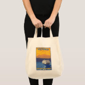 Tote Bag Ferry and Mountains - Victoria, C.-B. Canada (Devant (produit))