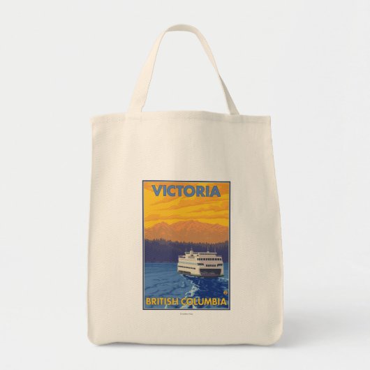 Tote Bag Ferry and Mountains - Victoria, C.-B. Canada (Devant)