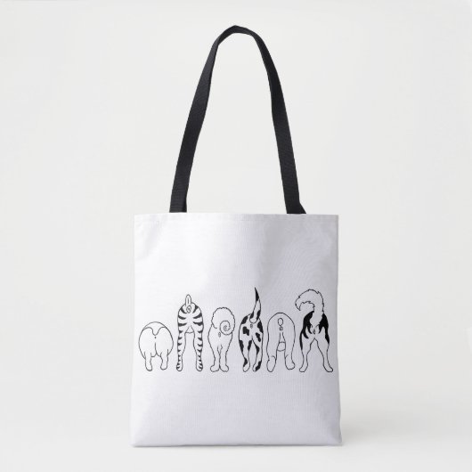 Tote Bag Fesses de Chien (Devant)