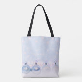 Tote Bag Festif boules de Noël en argent sur la neige (Dos)
