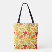 Tote Bag Festif Chute Foliage Orange Jaune Rouge Feuilles (Dos)