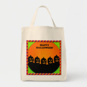 Tote Bag Festin Halloween Jack o' Lantern Silhouettes (Devant)