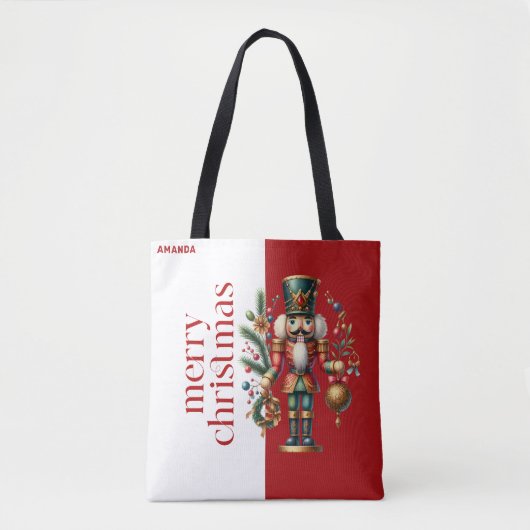 Tote Bag Festin Nutcracker Joyeux Noël Typographie (Devant)
