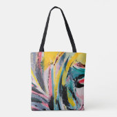 Tote Bag Festival du printemps. Peinture à texture multicol (Dos)