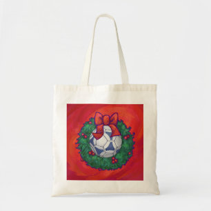Tote Bag Festive Futbal en couronne rouge