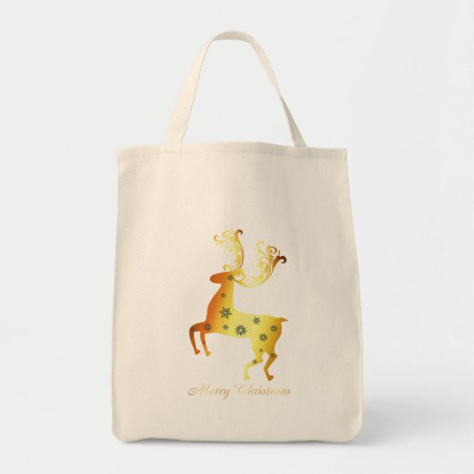 Tote Bag Festive Reindeer Noël - Parfait pour les vacances  (Devant)