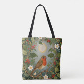 Tote Bag Festive Robin et Holly (Dos)
