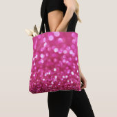 Tote Bag Festive Rose foncé : Élégant Abstrait. (De près)