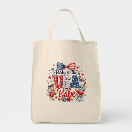 Tote Bag Fête aux États-Unis Bébé (Devant)