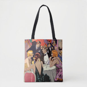 Tote Bag Fête Cocktail Art Déco Vintage dans une Boîte de N