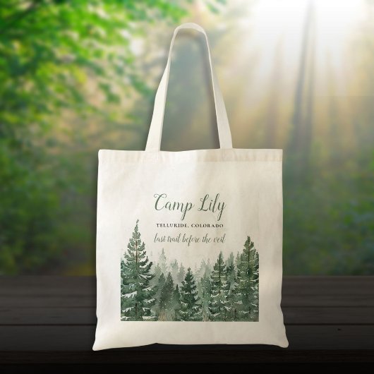Tote Bag Fête de Bachelorette Campagne Forestière de Week-e