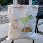 Tote Bag Fête de Bachelorette Taco & Margarita Tequila<br><div class="desc">Ce sac fourre-tout est décoré d'une aquarelle représentant un verre de margarita et du taco. Customisez avec vos informations et changez tout libellé pour convenir à votre style.</div>