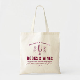 Tote Bag Fête de club de lecture et de vin de vacances Livr