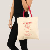 Tote Bag Fête de Filles de Cocktail Rétro pour une Future M (Devant (produit))