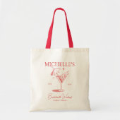 Tote Bag Fête de Filles de Cocktail Rétro pour une Future M (Devant)