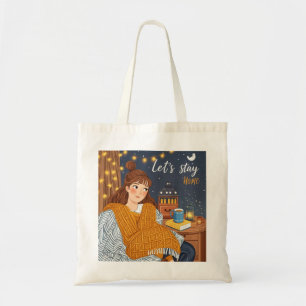 Tote Bag Fête de la nuit aux chandelles Hygge Cosy
