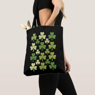 Tote Bag Fête de la Saint-Patrick Cœur Trèfle Chanceux Trèf