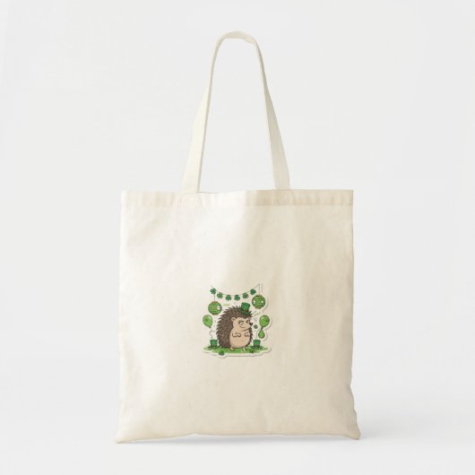 Tote Bag Fête de la Saint-Patrick Hérisson Drôle qui gâche (Devant)