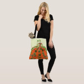 TOTE BAG FÊTE DE LA SAINT-PATRICK LADY ORANGE ET TRÈFLES (Sur le modèle)