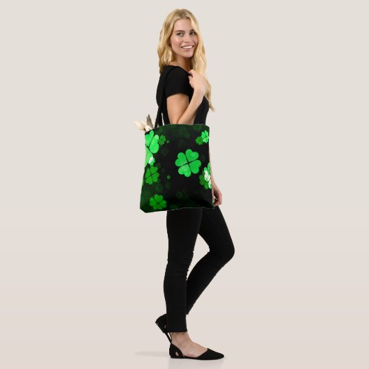 Tote Bag Fête de la Saint-Patrick shamrock (Sur le modèle)