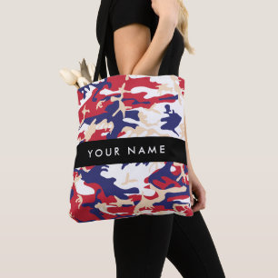 Tote Bag Fête de l'Indépendance Camouflage Votre nom Person