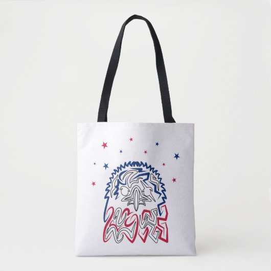 Tote Bag Fête de l'Indépendance Étoiles d'aigle américain (Devant)