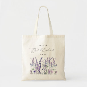 Tote Bag Fête de mariage champêtre à l'aquarelle de fleurs