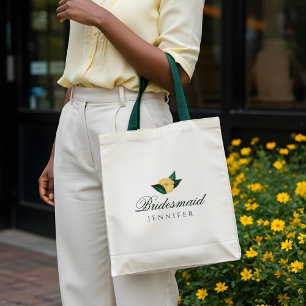 Tote Bag Fête de Mariage Florale Fleur de citron