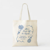 Tote Bag Fête de mariage Handrawn Fresh Off the Market (Dos)