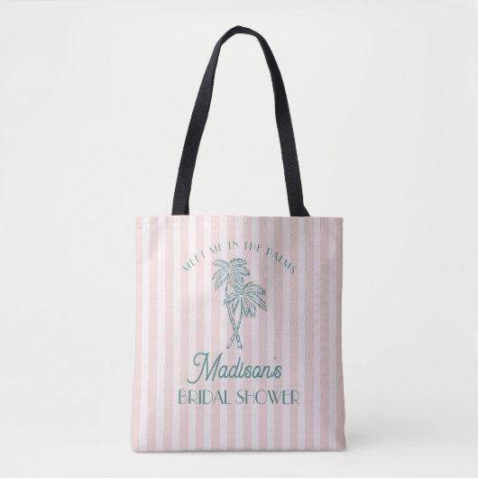 Tote Bag Fête de mariage sur la plage pastel de Palm Spring (Devant)