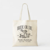 Tote Bag Fête De Mariée Ou De Bachelorette Personnalisée (Dos)