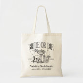 Tote Bag Fête De Mariée Ou De Bachelorette Personnalisée (Devant)