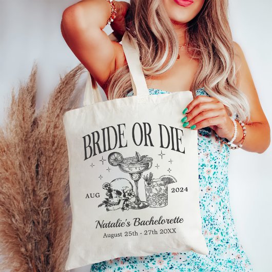 Tote Bag Fête De Mariée Ou De Bachelorette Personnalisée