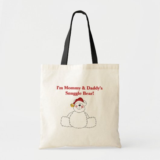 Tote Bag Fête de Noël de la petite maman et du papa (Devant)
