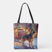 Tote Bag Fête de Noël des bergers allemands (Dos)
