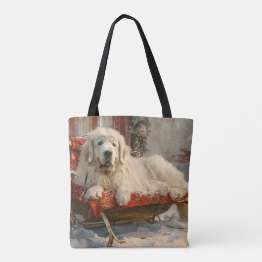 Tote Bag Fête de Noël des Chiens des Pyrénées (Dos)