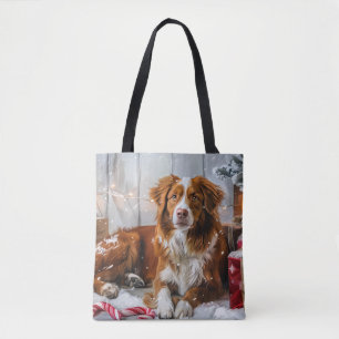 Tote Bag Fête de Noël du chien de canard de la Nouvelle-Éco