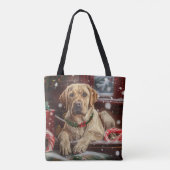 Tote Bag Fête de Noël du chien du Labrador (Dos)