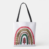 Tote Bag Fête de Noël personnalisée tendance Arc-en-ciel ro (Dos)
