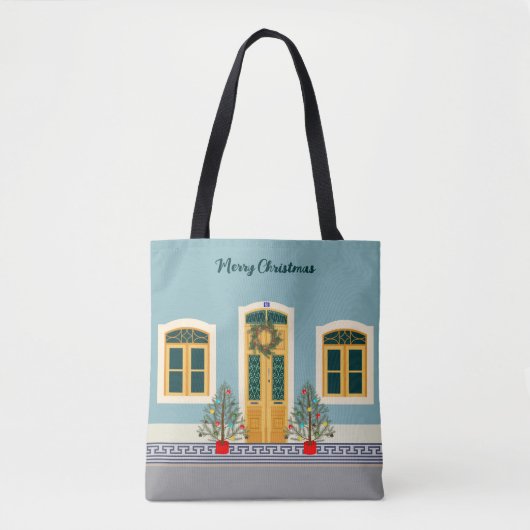 Tote Bag Fête de Noël Portugais Maison (Devant)