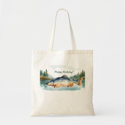 Tote Bag Fête de pêche à thème avec gâteau (Devant)