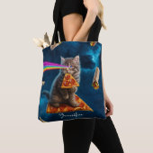 Tote Bag Fête de pizza de chat laser (De près)