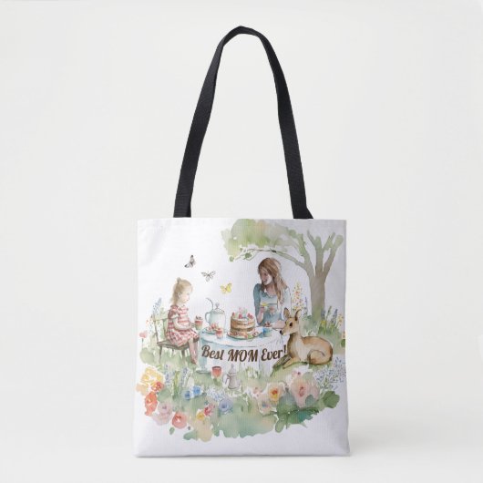 Tote Bag Fête de thé mère et fille (Devant)