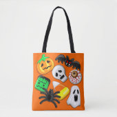 Tote Bag Fête des Candies Éffrayantes d'Halloween (Devant)