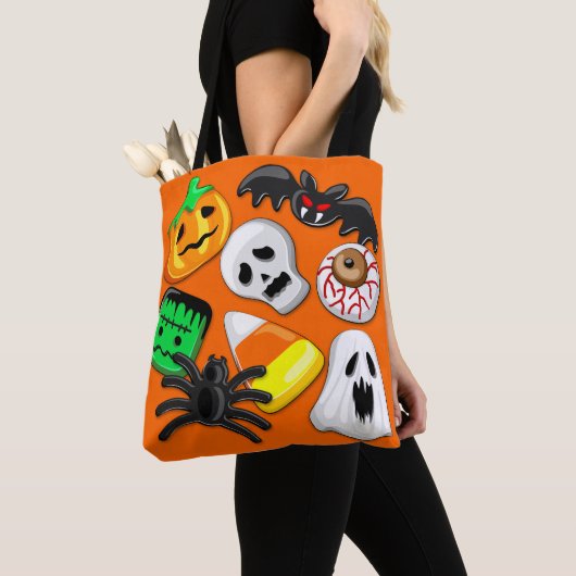Tote Bag Fête des Candies Éffrayantes d'Halloween (De près)