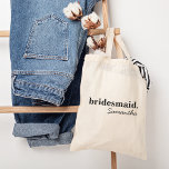 Tote Bag Fête des mariées Boho moderne personnalisée Brides<br><div class="desc">Découvrez ces sacs fourre-tout parfaits pour votre fête de mariée, les invités de bachelorette, les faveurs d'anniversaire ou de mariage invité. Un sac fourre-tout personnalisé moderne et élégant est chic et sophistiqué pour compléter votre mariage ou toute occasion spéciale. Ils peuvent être personnalisés avec votre nom et votre rôle dans...</div>