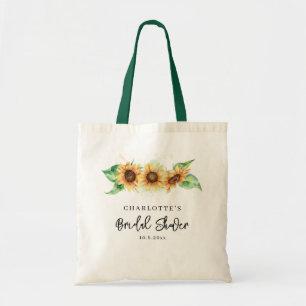 Tote Bag Fête des mariées botanique florale de tournesol