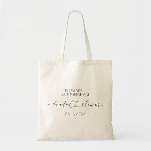 Tote Bag Fête des mariées cardiaque minimale moderne simple (Devant)