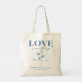 Tote Bag Fête des mariées de Fleur sauvage Dusty Blue perso (Dos)
