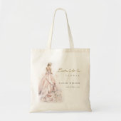Tote Bag Fête des mariées moderne Mariage aquarelle (Devant)